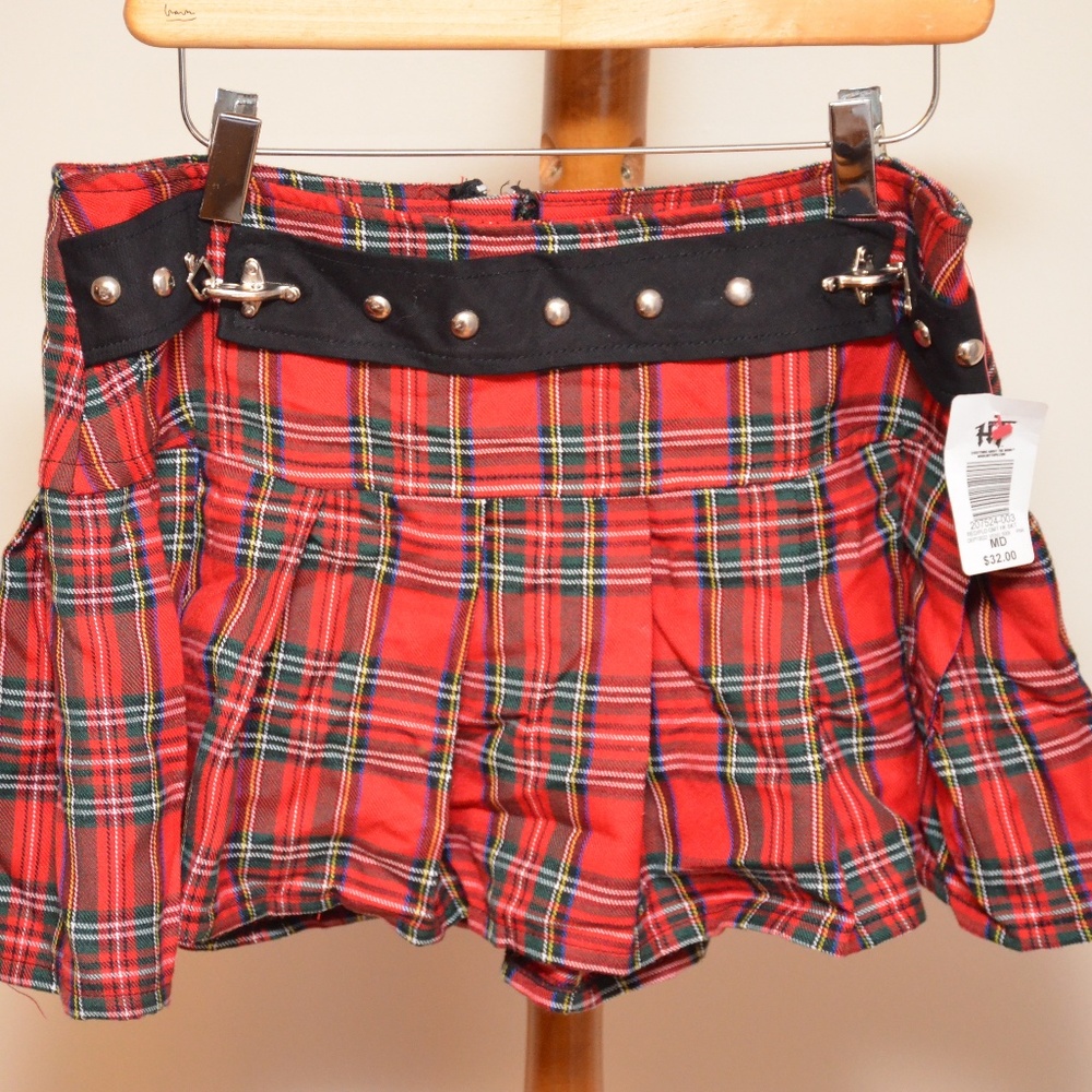 Plaid Mini Rocker Skirt